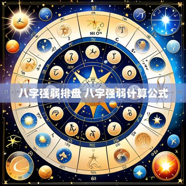 八字强弱排盘 八字强弱计算公式