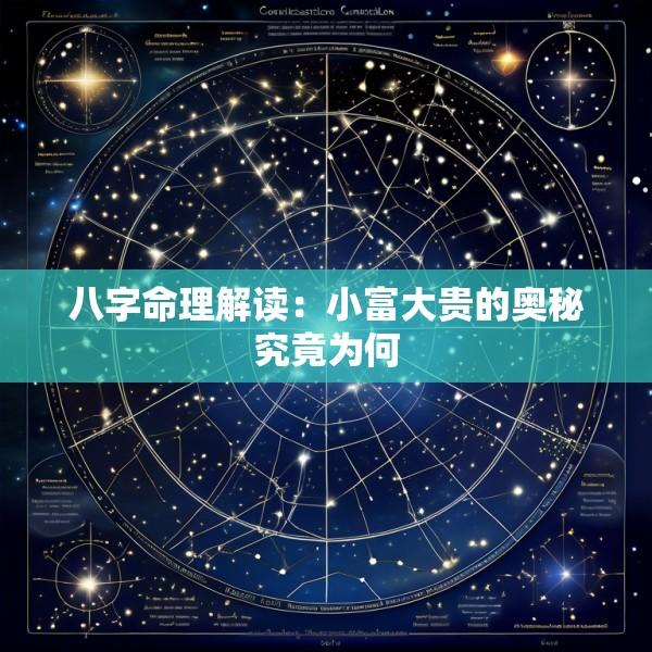 八字命理解读：小富大贵的奥秘究竟为何