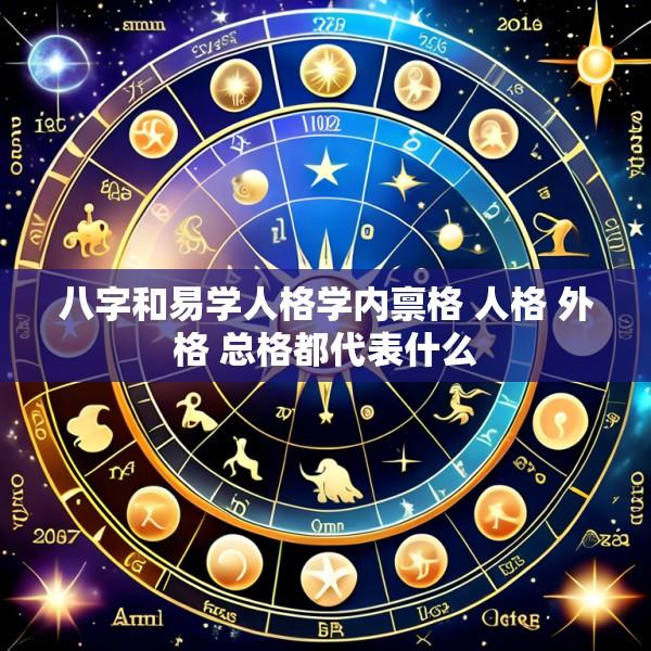 八字和易学人格学内禀格 人格 外格 总格都代表什么