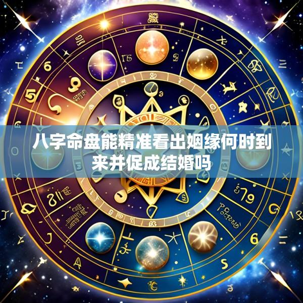 八字命盘能精准看出姻缘何时到来并促成结婚吗
