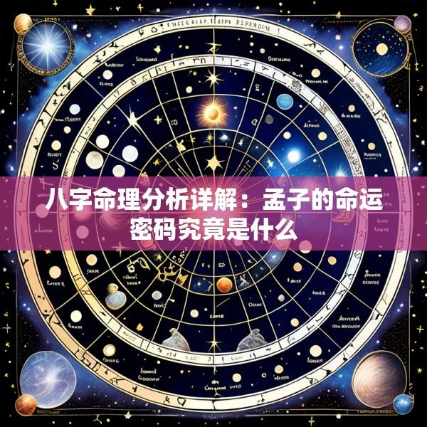八字命理分析详解：孟子的命运密码究竟是什么