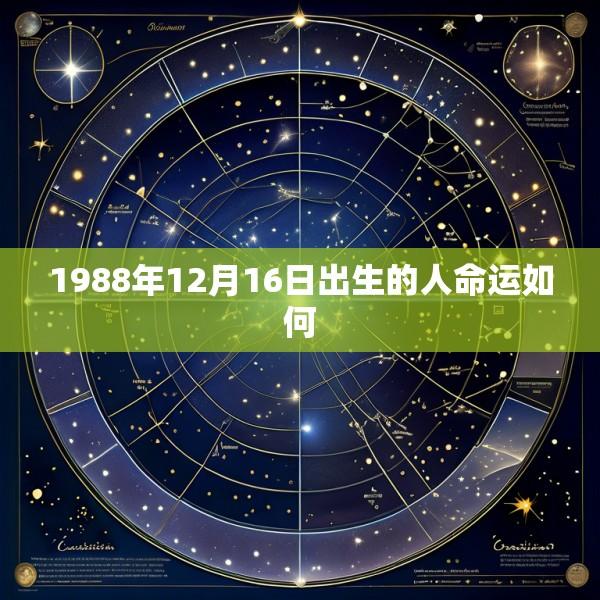 1988年12月16日出生的人命运如何