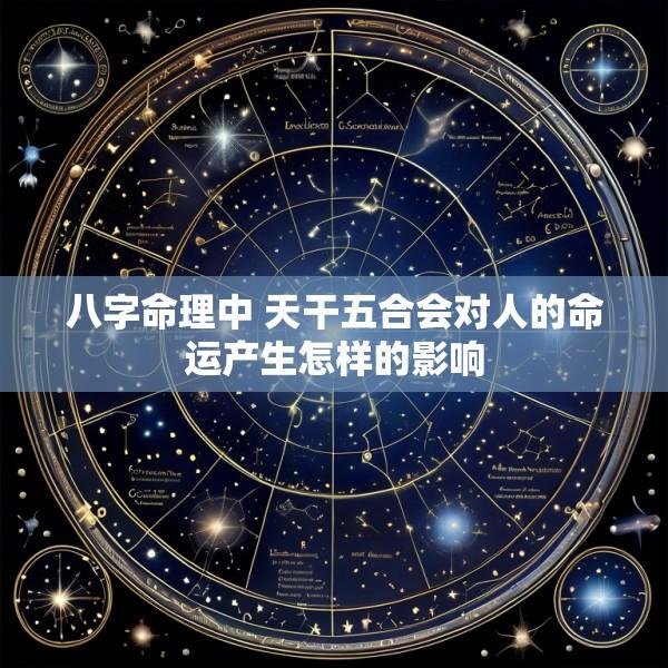 八字命理中 天干五合会对人的命运产生怎样的影响