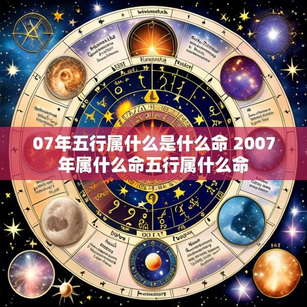 07年五行属什么是什么命 2007年属什么命五行属什么命