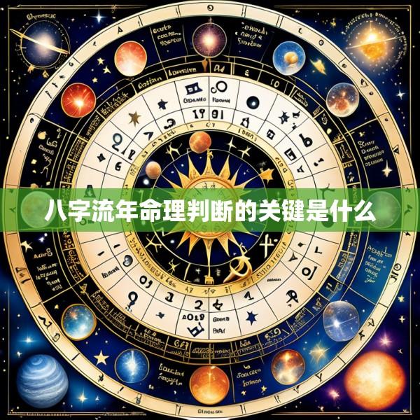 八字流年命理判断的关键是什么