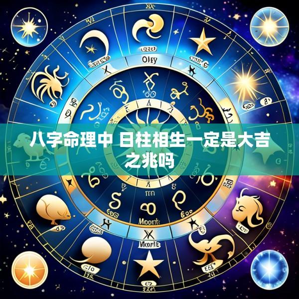 八字命理中 日柱相生一定是大吉之兆吗