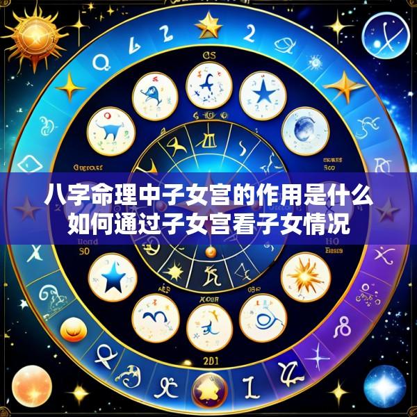 八字命理中子女宫的作用是什么如何通过子女宫看子女情况
