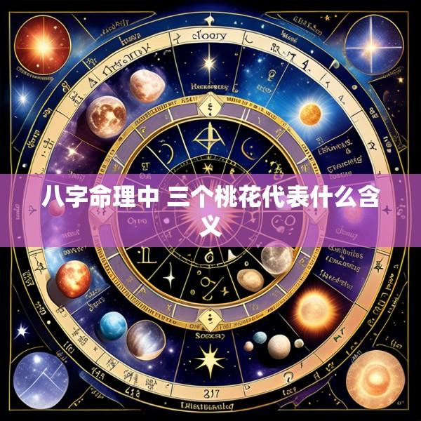 八字命理中 三个桃花代表什么含义