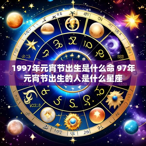 1997年元宵节出生是什么命 97年元宵节出生的人是什么星座