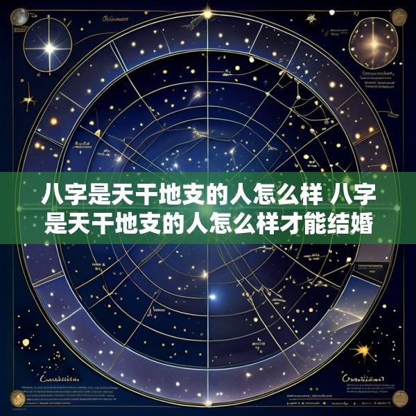 八字是天干地支的人怎么样 八字是天干地支的人怎么样才能结婚