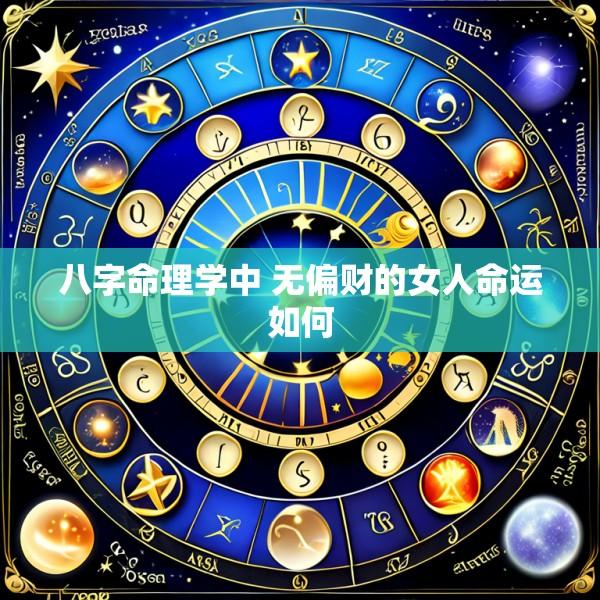 八字命理学中 无偏财的女人命运如何