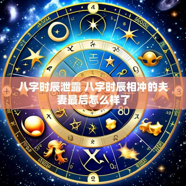 八字时辰泄露 八字时辰相冲的夫妻最后怎么样了