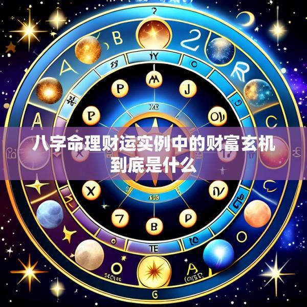 八字命理财运实例中的财富玄机到底是什么
