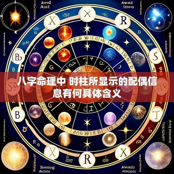 八字命理中 时柱所显示的配偶信息有何具体含义