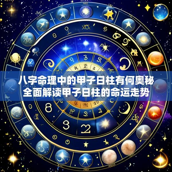 八字命理中的甲子日柱有何奥秘全面解读甲子日柱的命运走势