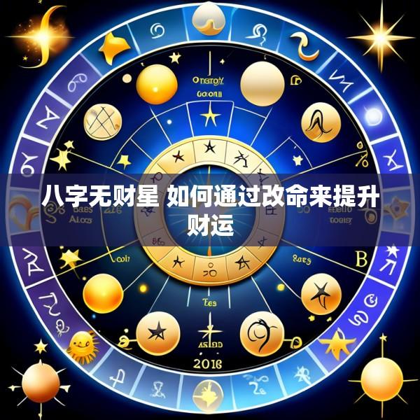 八字无财星 如何通过改命来提升财运