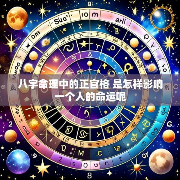八字命理中的正官格 是怎样影响一个人的命运呢