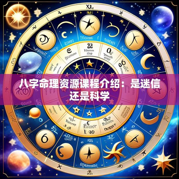 八字命理资源课程介绍：是迷信还是科学