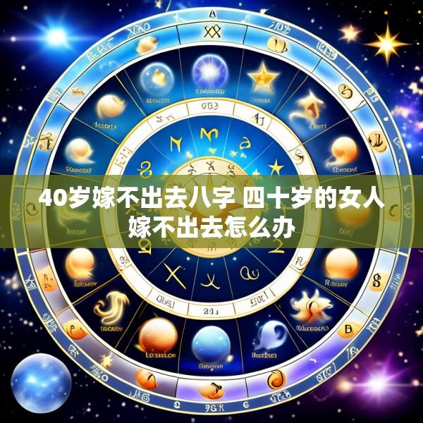 40岁嫁不出去八字 四十岁的女人嫁不出去怎么办