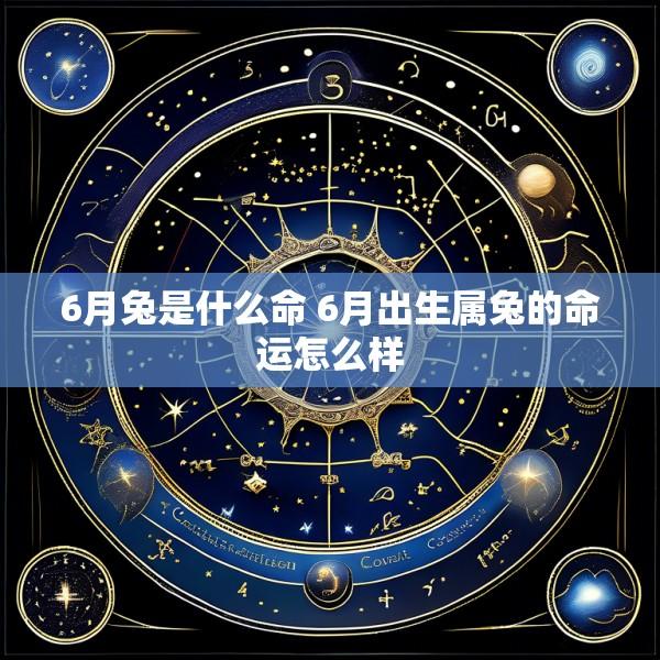 6月兔是什么命 6月出生属兔的命运怎么样