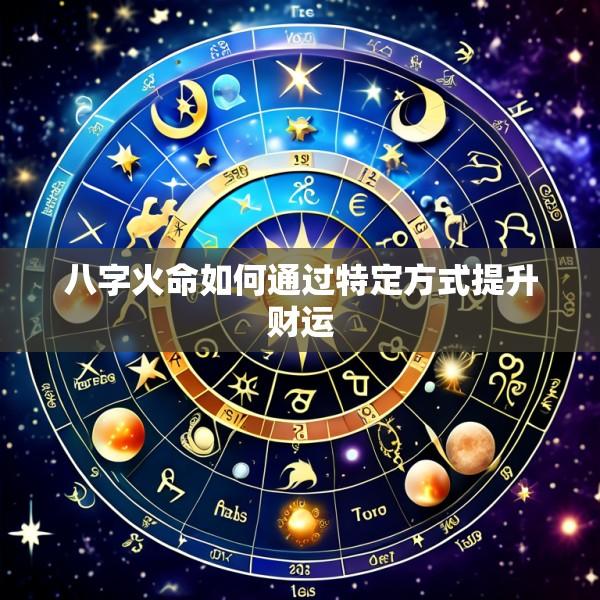 八字火命如何通过特定方式提升财运