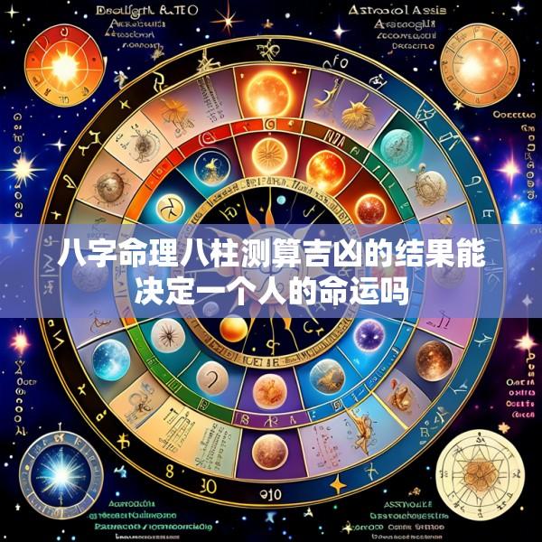 八字命理八柱测算吉凶的结果能决定一个人的命运吗