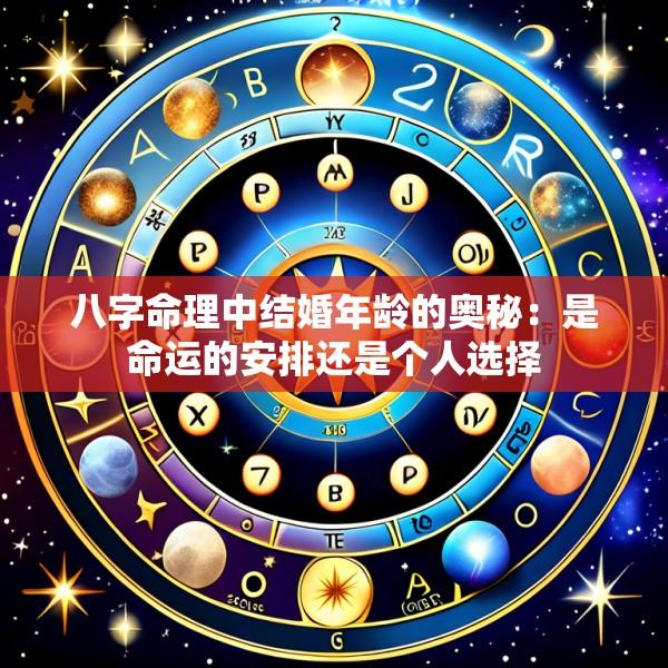 八字命理中结婚年龄的奥秘：是命运的安排还是个人选择
