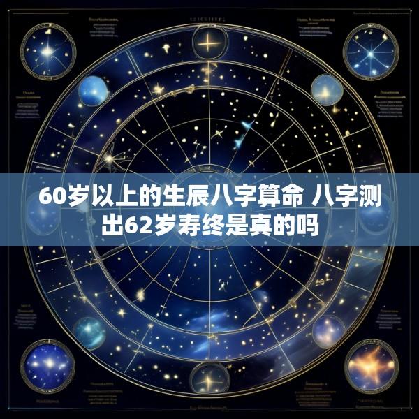 60岁以上的生辰八字算命 八字测出62岁寿终是真的吗