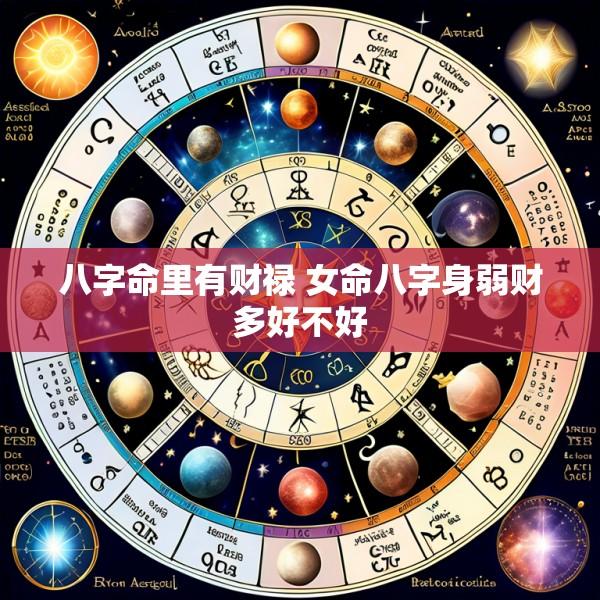 八字命里有财禄 女命八字身弱财多好不好