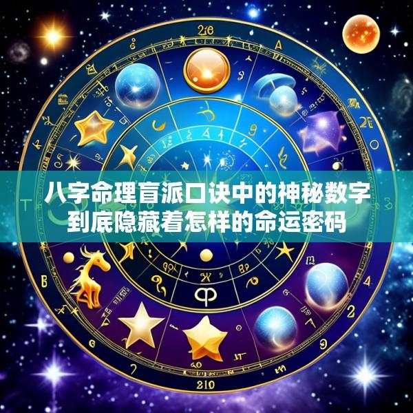 八字命理盲派口诀中的神秘数字到底隐藏着怎样的命运密码