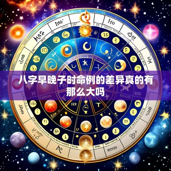 八字早晚子时命例的差异真的有那么大吗