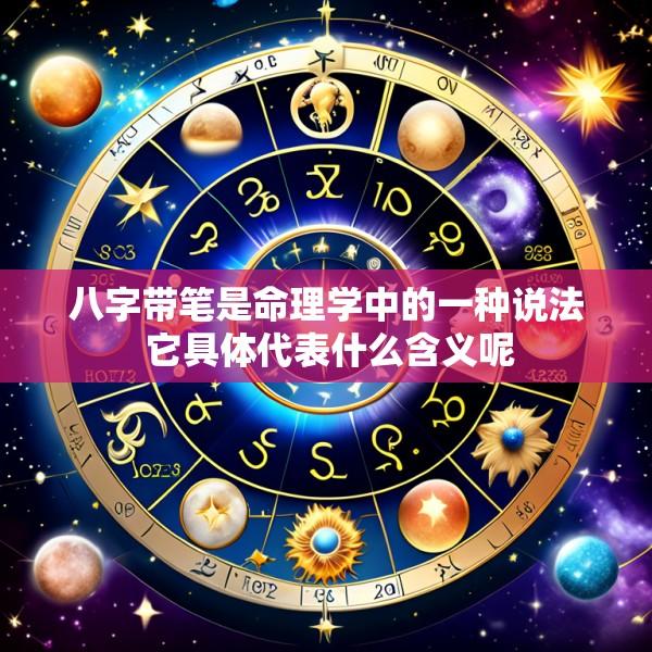 八字带笔是命理学中的一种说法 它具体代表什么含义呢