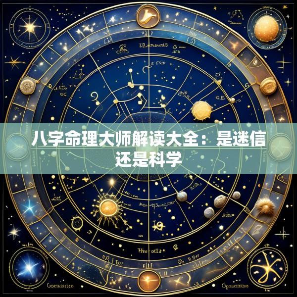 八字命理大师解读大全：是迷信还是科学