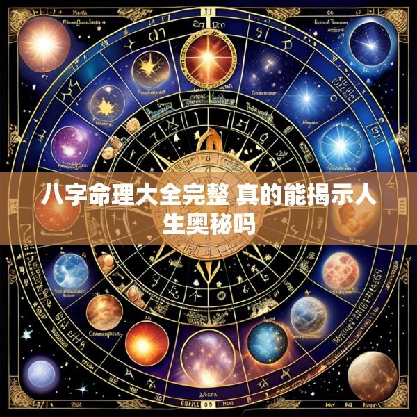 八字命理大全完整 真的能揭示人生奥秘吗