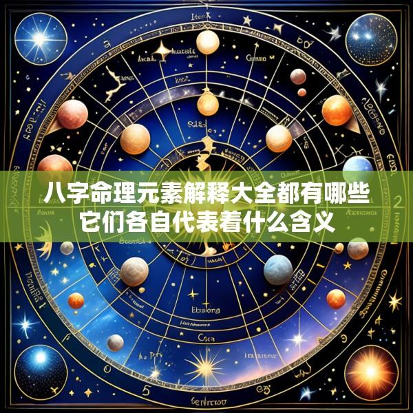 八字命理元素解释大全都有哪些它们各自代表着什么含义