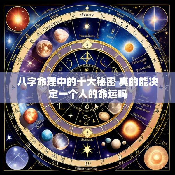 八字命理中的十大秘密 真的能决定一个人的命运吗