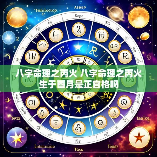 八字命理之丙火 八字命理之丙火生于酉月是正官格吗