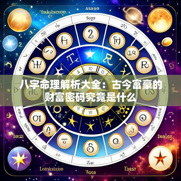 八字命理解析大全：古今富豪的财富密码究竟是什么
