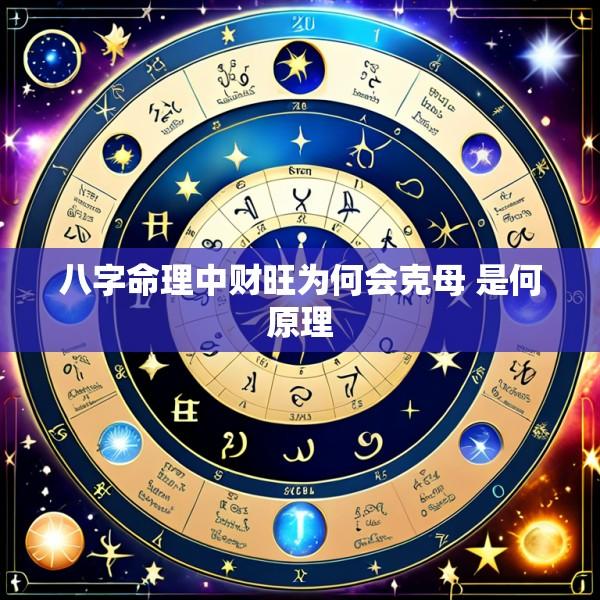 八字命理中财旺为何会克母 是何原理
