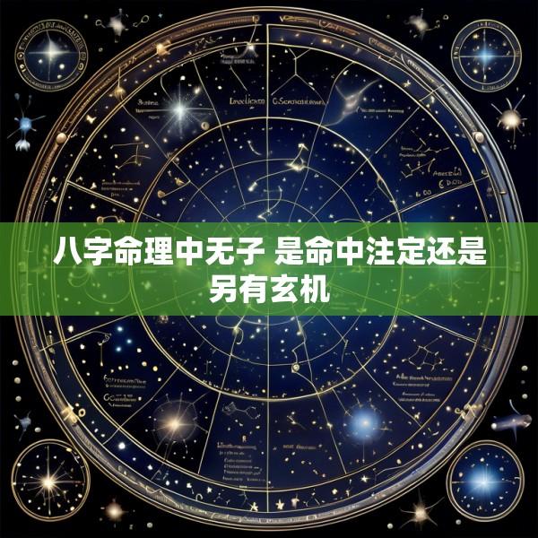 八字命理中无子 是命中注定还是另有玄机