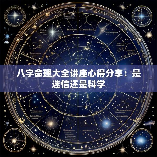 八字命理大全讲座心得分享：是迷信还是科学