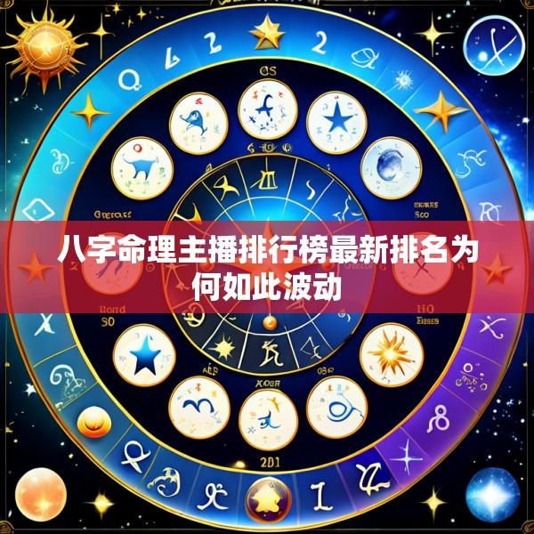 八字命理主播排行榜最新排名为何如此波动