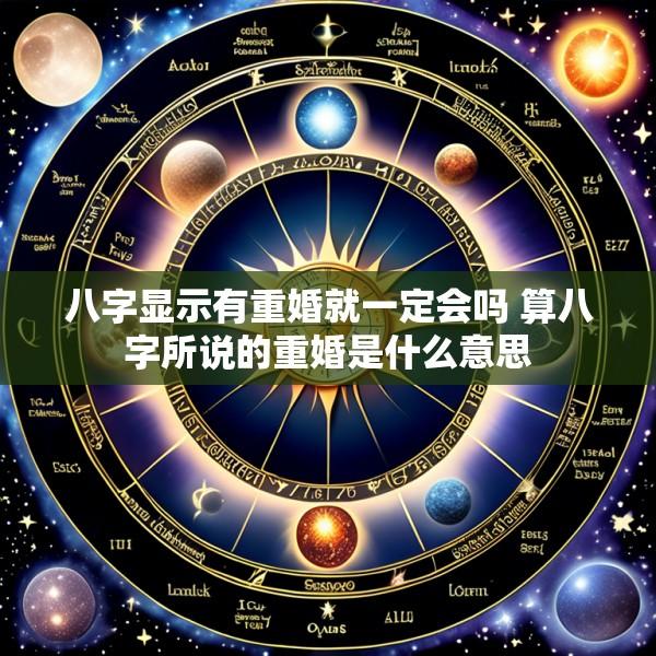 八字显示有重婚就一定会吗 算八字所说的重婚是什么意思
