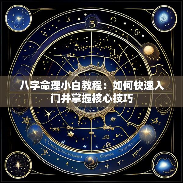 八字命理小白教程：如何快速入门并掌握核心技巧