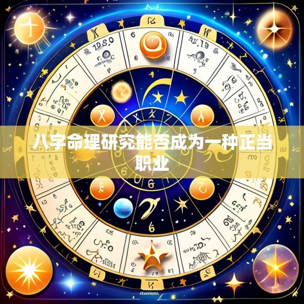 八字命理研究能否成为一种正当职业