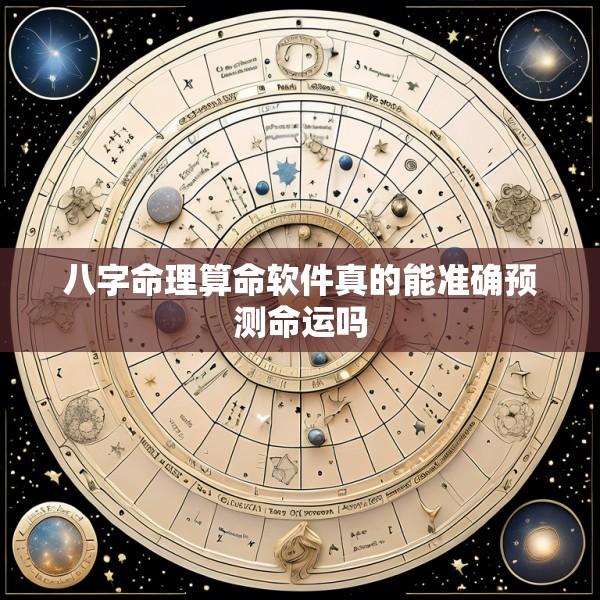 八字命理算命软件真的能准确预测命运吗