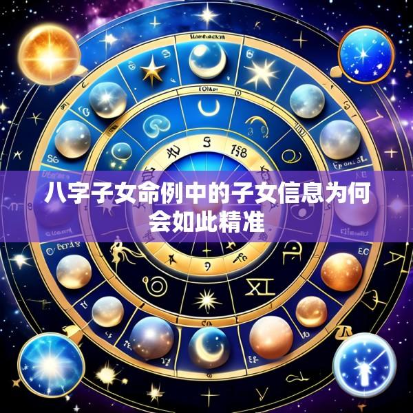 八字子女命例中的子女信息为何会如此精准