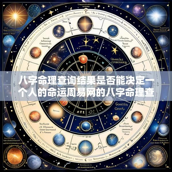 八字命理查询结果是否能决定一个人的命运周易网的八字命理查询准吗