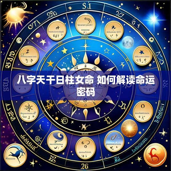八字天干日柱女命 如何解读命运密码