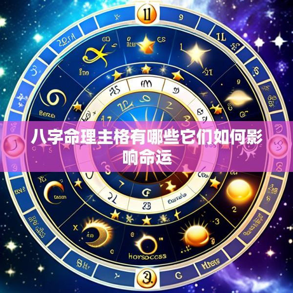 八字命理主格有哪些它们如何影响命运